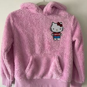 Hello Kitty- Levi’s fleece pullover. NWT size 10-12